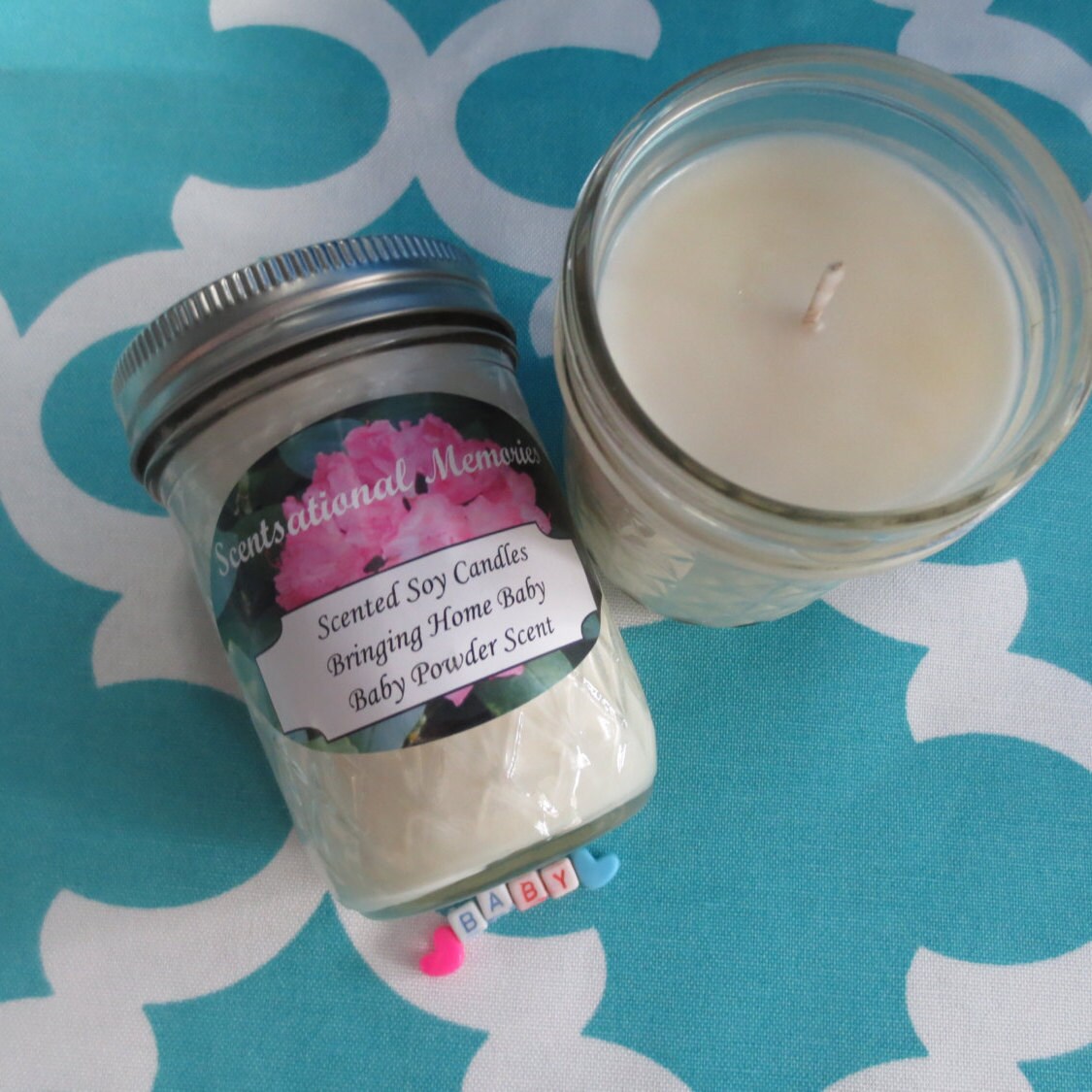 Baby Powder Candle Scented Soy Candle Bringing Home Baby 8 Etsy