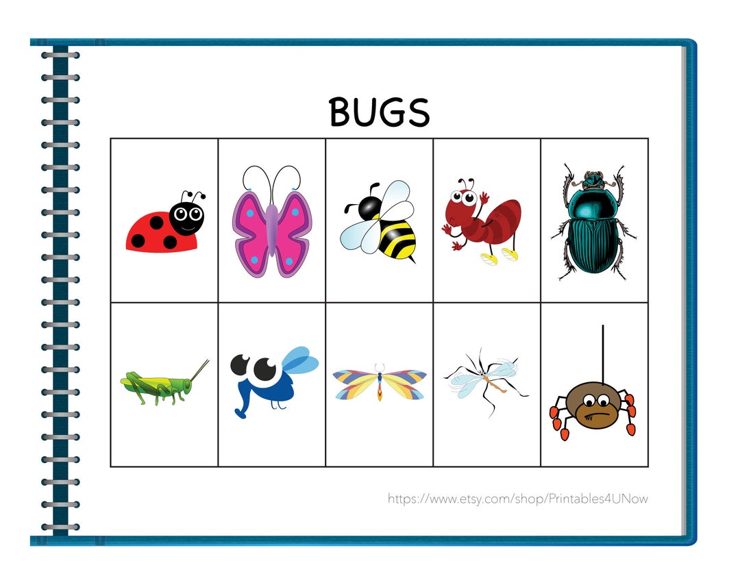 Bug MATCHING, Easy on Printer, Toddler INSTANT Download, Homeschool ...