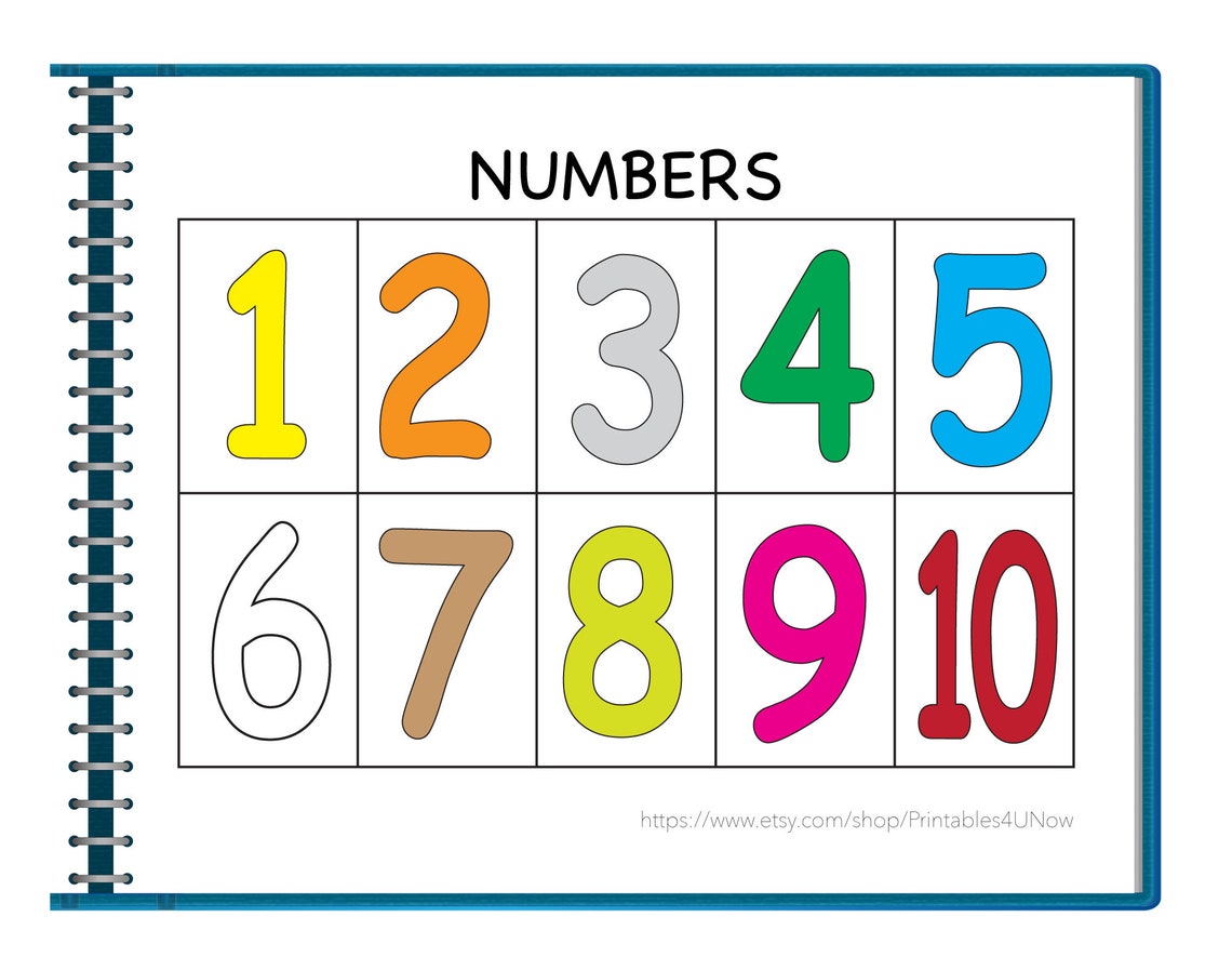 Number MATCHING, 12345678910, Toddler INSTANT Download, Easy on Printer ...