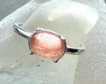 Oregon Sunstone Sterling Silver Ring #RS58