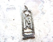 Randi Cartouche Vintage Fine Silver Cartouche Egyptian Cartouche Pendant