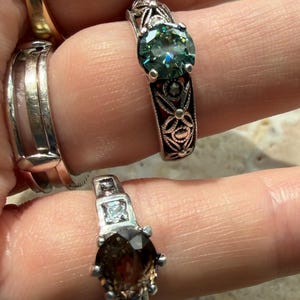 Champagne Natural Mined Zircon Ring US Size 5.5 #RS76A image 6