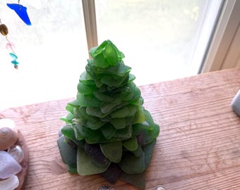 Echter Seeglas-Weihnachtsbaum #12