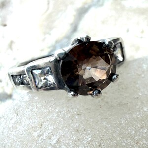 Champagne Natural Mined Zircon Ring US Size 5.5 #RS76A image 4