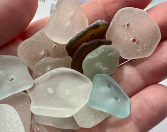 Quarter Sized Sea Glass Buttons #S415