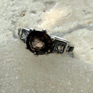 Champagne Natural Mined Zircon Ring US Size 5.5 #RS76A image 3