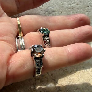 Champagne Natural Mined Zircon Ring US Size 5.5 #RS76A image 5