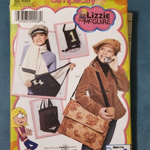 Simplicity 4073 Lizzie McGuire Hats, Tote Bags, Scarf, Phone, iPod case