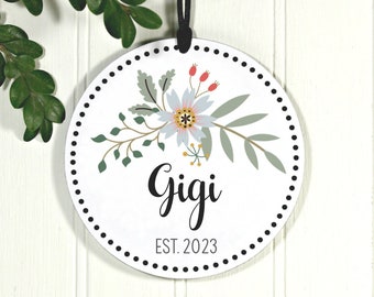 Gigi Christmas Ornament,  New Gigi Ornament, 1st Christmas As Gigi Est 2023, Exclusive 3.5" Christmas Ornament