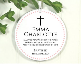 Personalized Baptism Gift, Personalized Baptism Ornament, Gift For Baptism, May You Always Know, Exclusive 3.5" Christmas Ornament