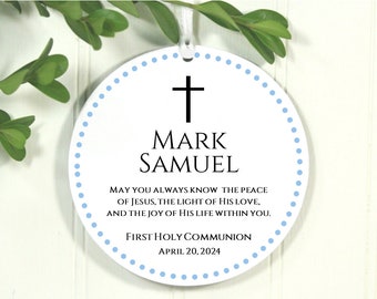 Personalized First Communion Ornament Gift, Gift For Boy For First Communion, May You Always Know, Exclusive 3.5" Christmas Ornament