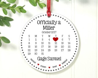 First Christmas Adopted, Best Adoption Gifts, Newly Adopted Baby, Baby Porcelain Ornament, Personalized Porcelain Ornament FEATURED