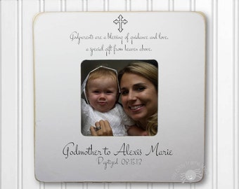 Godmother Gift Godmother Frame Gift for Godmother Baptism Frame Christening Frame Godparent Gift Godparent Frame FEATURED