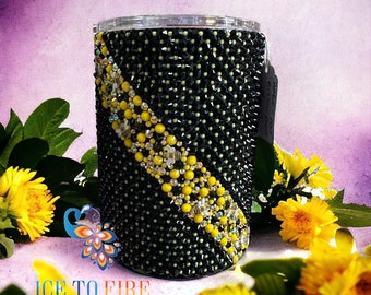 Rhinestone Honey Bee Tumbler: Sparkle Stainless Steel Cup, 10 oz