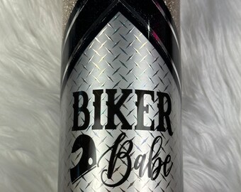 Biker Babe Motorcycle Stainless steel epoxy tumbler, 30 oz fatty
