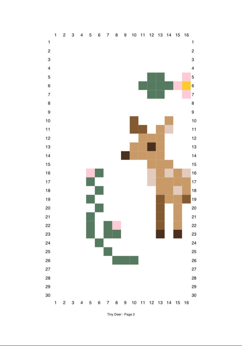 Tiny Baby Deer Cross Stitch Pattern - PDF Download - Etsy