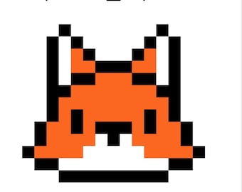 Beginner Cross Stitch Pattern | “For Fox Sake” | Cute Fox Design | Instant Download PDF