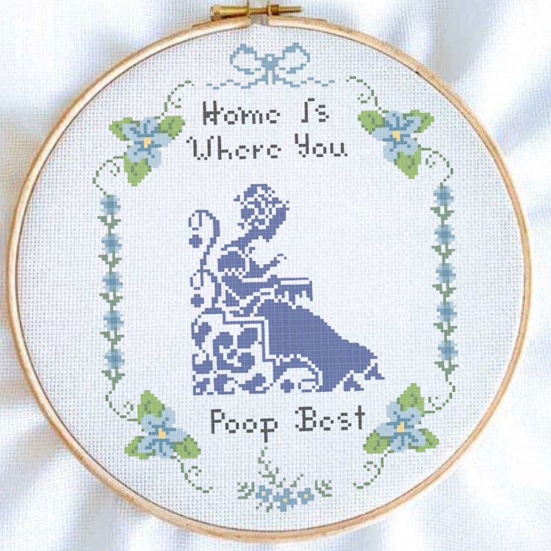 Poop Cross Stitch - Etsy