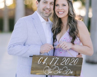 Engagement Photo, Save the Date Sign, Wedding Date Sign, Rustic Wedding Decor, Wedding Photo Prop, Engagement Announcement, Bundle And Save!