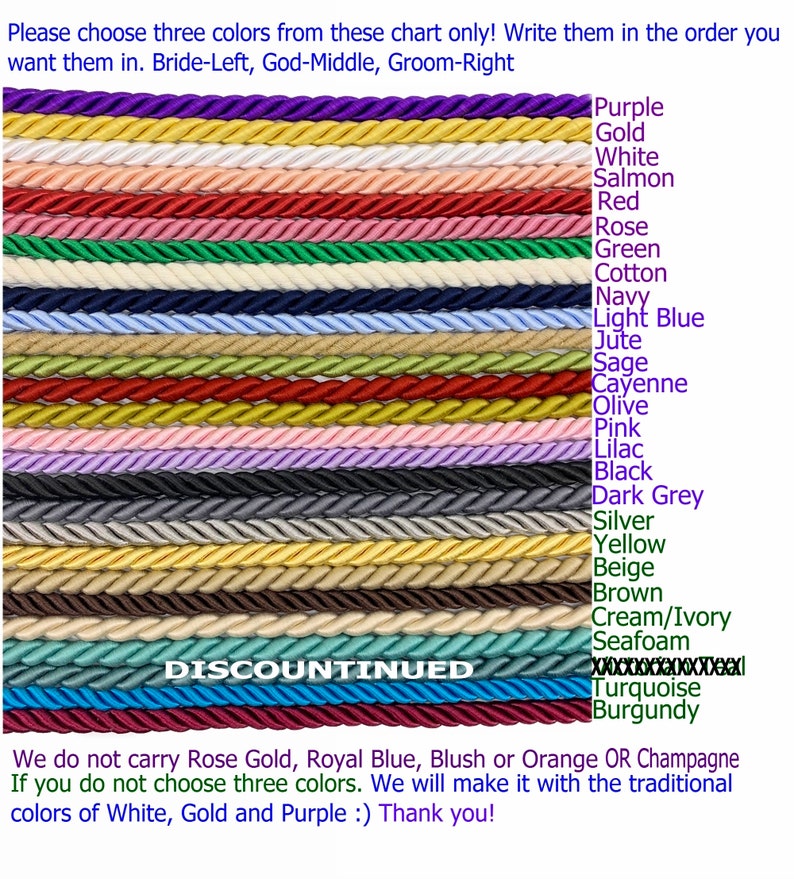 Cord of Three Strands Unity Braids® Unity Wedding Rope | Etsy