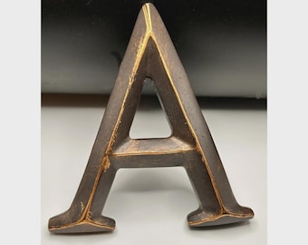 Letters for Signs, Resin Lettering, 4" inch letters, Decoration Letters, Bronze Colored Letters, Initials
