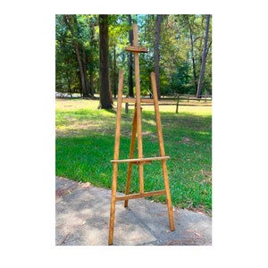 Solid Wood Easel for Wedding Signs, Elegant Floor Easel Stand for Formal Wedding  Signage or Funeral Sign Stand, Solid Wood Easel, Easy Setup 