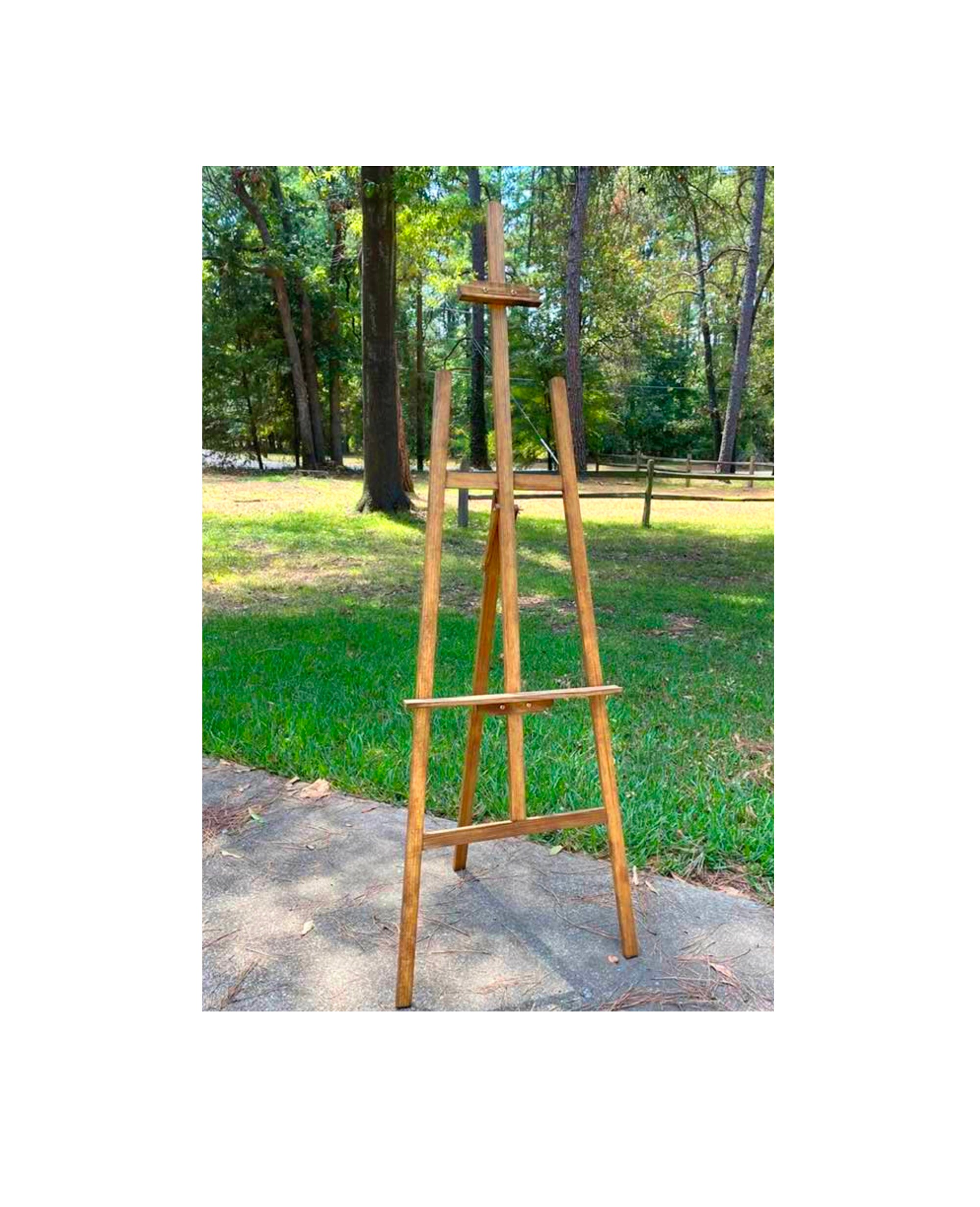 Solid Wood Easel for Wedding Signs, Elegant Floor Easel Stand for Formal Wedding  Signage or Funeral Sign Stand, Solid Wood Easel, Easy Setup 