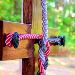 Large Standing Wood Cross, 21x13, A Cord of Three Strands is Not Easily ...