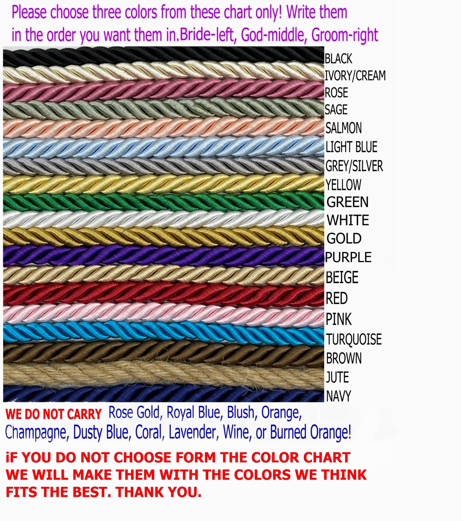 Cord of Three Strands Sign Wedding Sign Unity Braids® Sign - Etsy