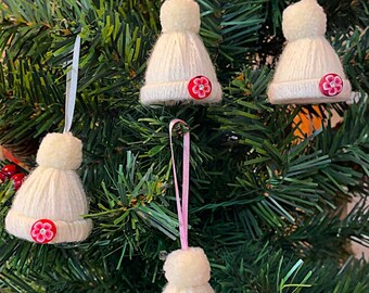 Cozy Winter Hats Hanging Ornaments