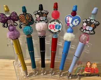 Fun Handmade Beaded Pen Peds Nurse Labor & Delivery Mother Baby Medial Assistant RN NICU Maternal Child OB Nursing Midwife obgyn office Bow