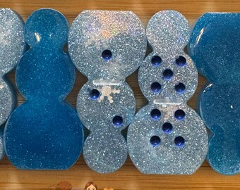 Holographic Winter Wonderland Domino Set – Sparkle Snowman Domino Game – Gift Ready