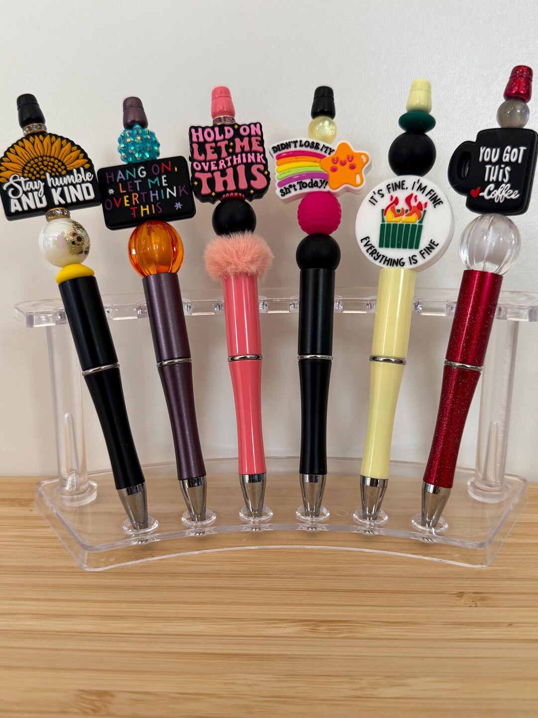 Overthinking Pens Fun Handmade Beaded Pen – Refillable Ink Gift Present Mom Teacher Nurse ...