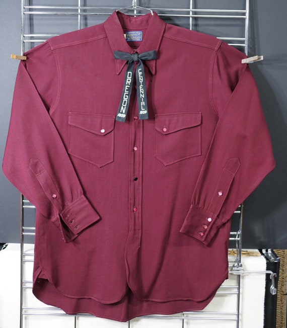 1940s Pendleton Wool Gabardine Shirt