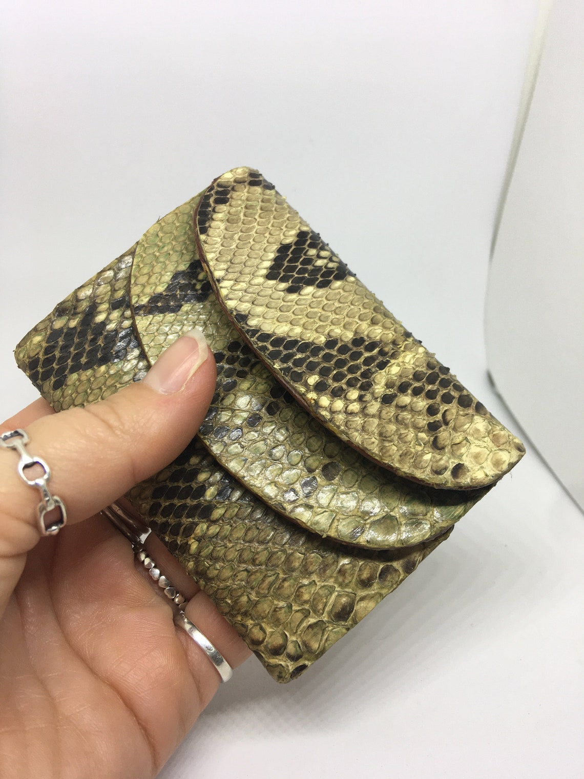Genuine Snake Leather Wallet Modlux Bifold Wallet / Coin Purse Etsy