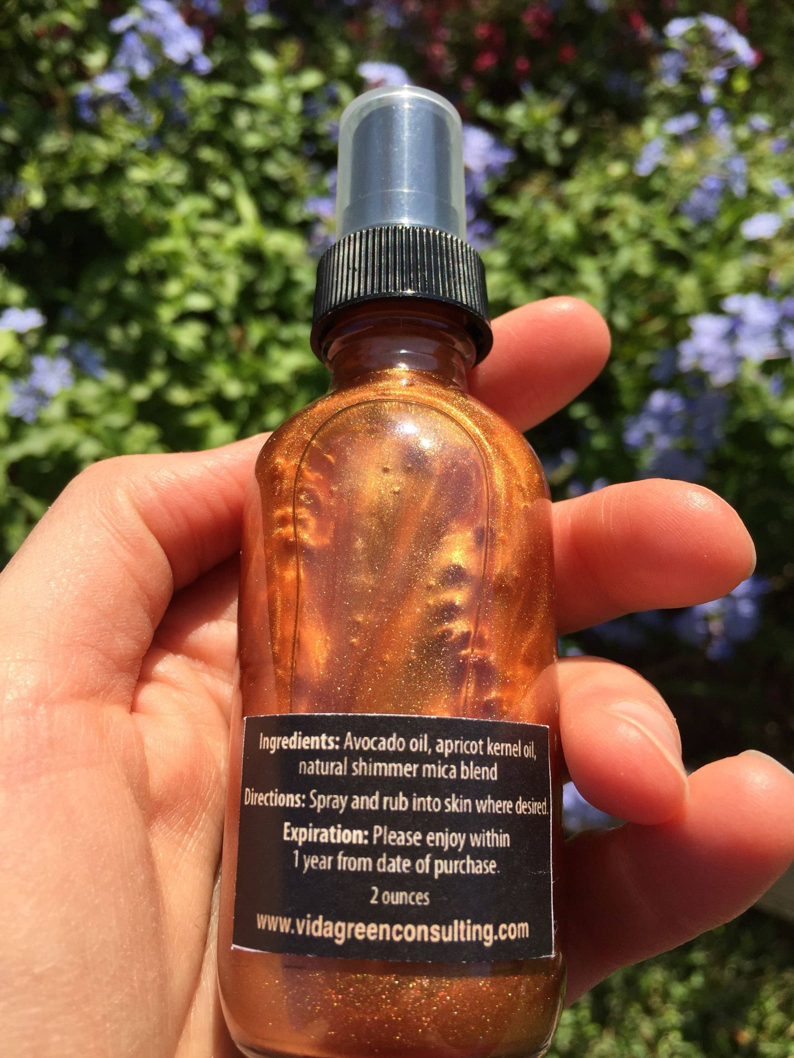 Shimmering Body Oil Bronzing Oil Shimmer Oil Vegan Etsy