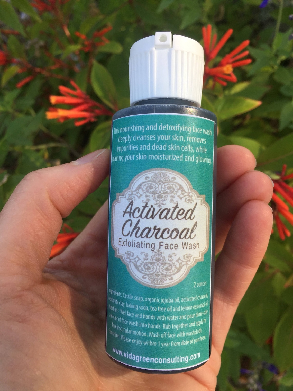 activated-charcoal-exfoliating-face-wash-charcoal-face-wash-etsy