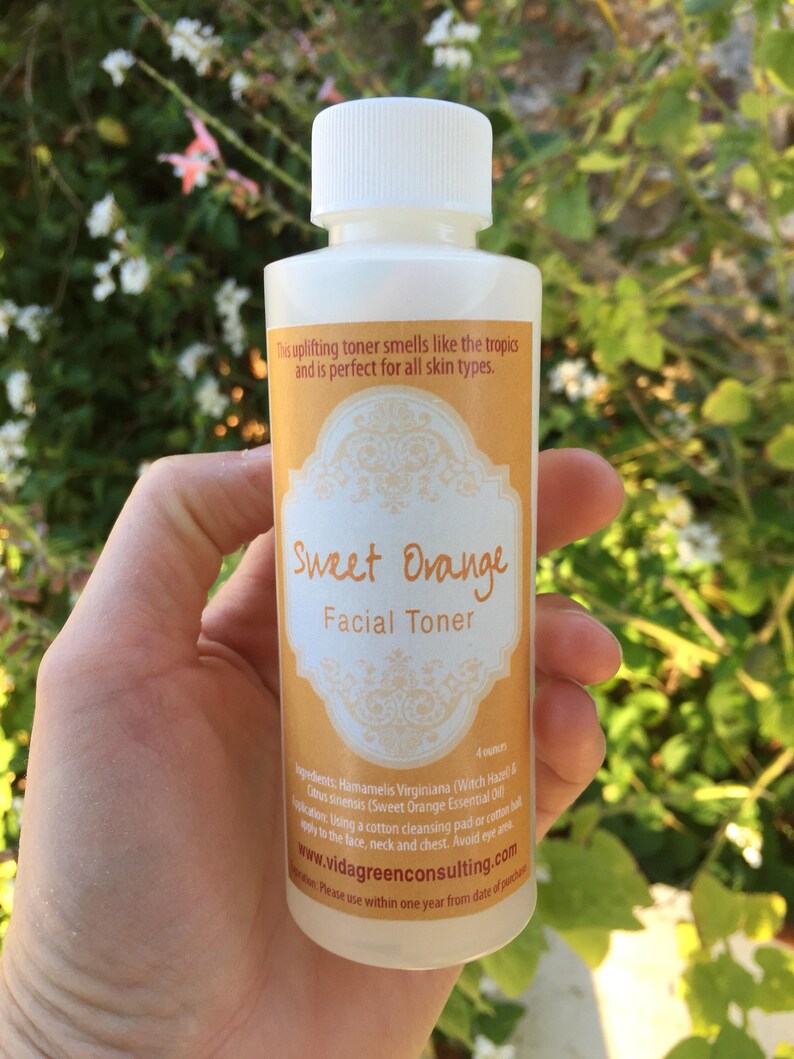 Sweet Orange Facial Toner Natural Face Toner Vegan Etsy