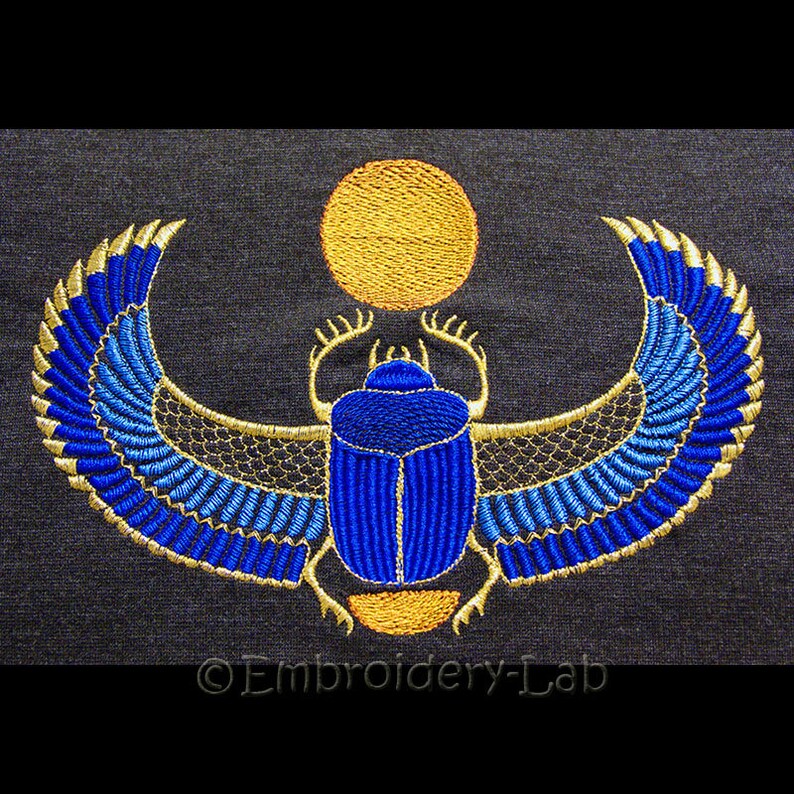 Egyptian Scarab Big Machine Embroidery Design for Jacket Etsy