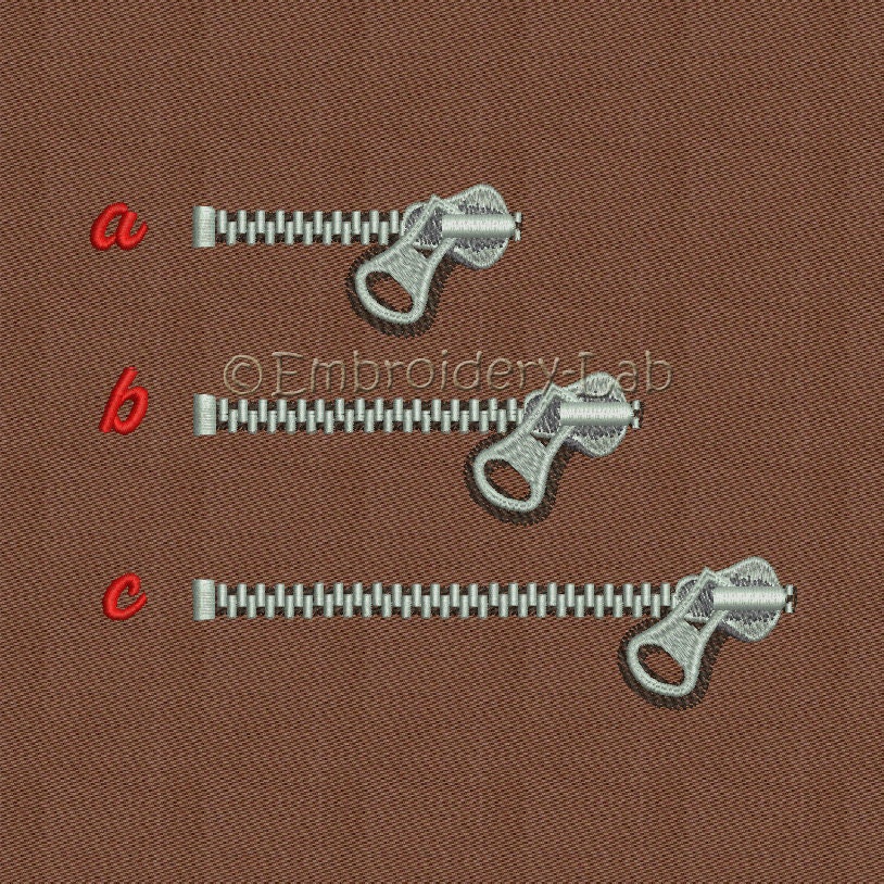 Zipper Set Machine Embroidery Design for jacket Tshirt jeans Etsy
