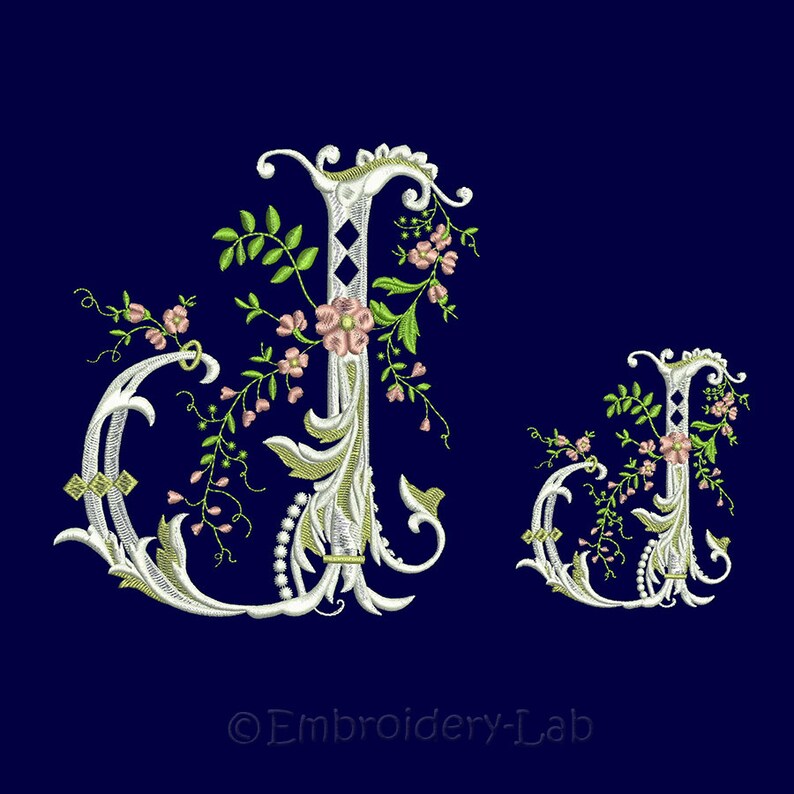 Floral j monogram machine embroidery design wedding alphabet j  etsy Floral j monogram machine embroidery design wedding alphabet j  etsy
