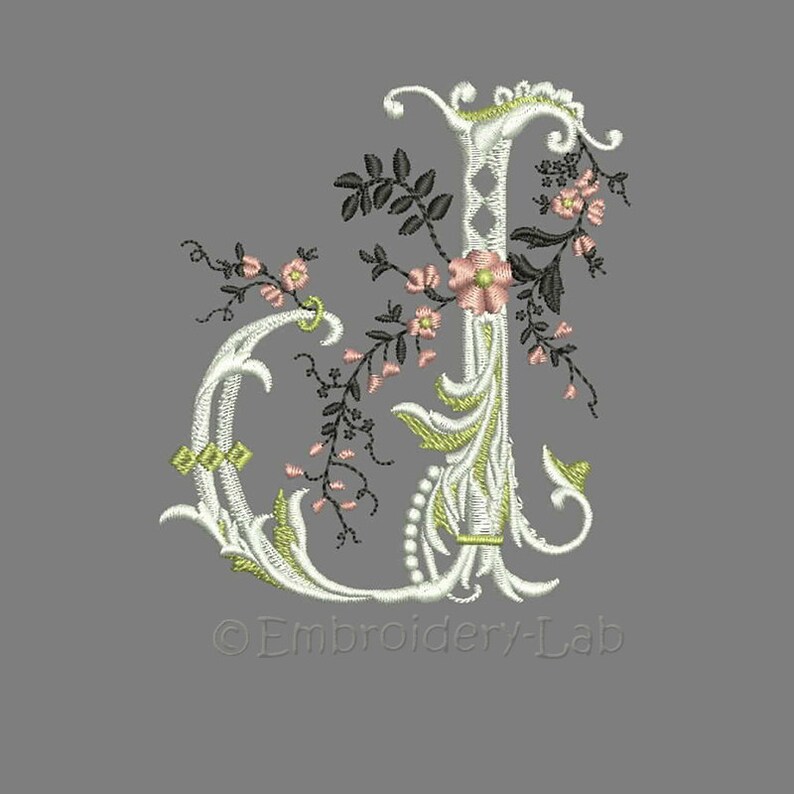 Floral j monogram machine embroidery design wedding alphabet j  etsy Floral j monogram machine embroidery design wedding alphabet j  etsy
