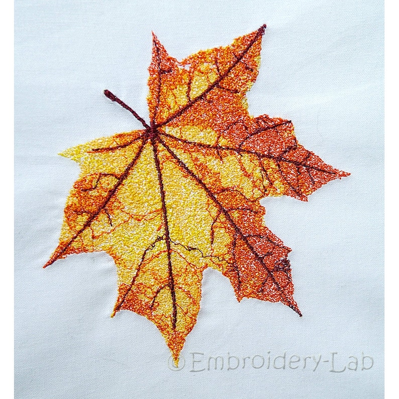 Maple leaf Machine Embroidery Design clothes decor embroidery ornament pattern PES design HUS file VP3 file JEF design