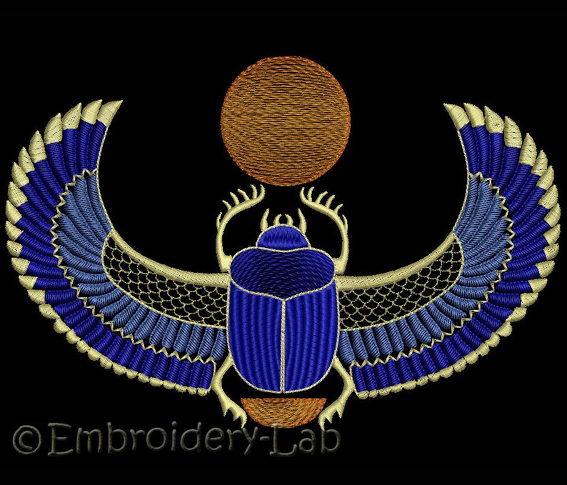 Egyptian Scarab Big Machine Embroidery Design for Jacket Etsy