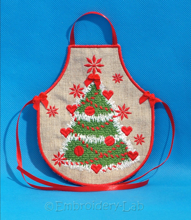 Christmas Bottle Aprons Machine Embroidery Design Decor Etsy
