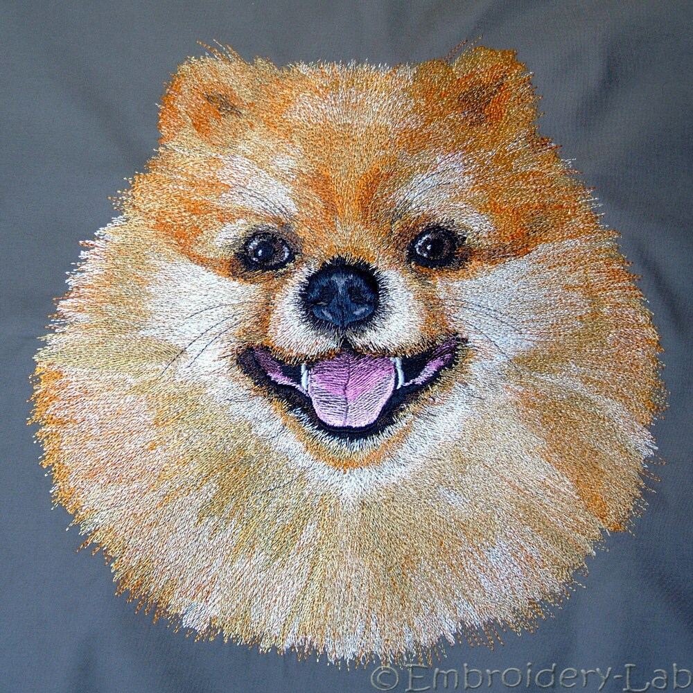 Spitz pomeranian machine embroidery design for jacket tshirt  etsy Spitz pomeranian machine embroidery design for jacket tshirt  etsy