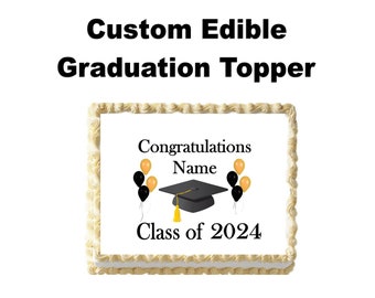 Edible Graduation Cake topper
