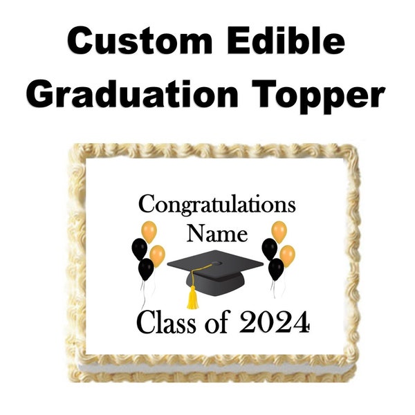 Edible Graduation Cake topper