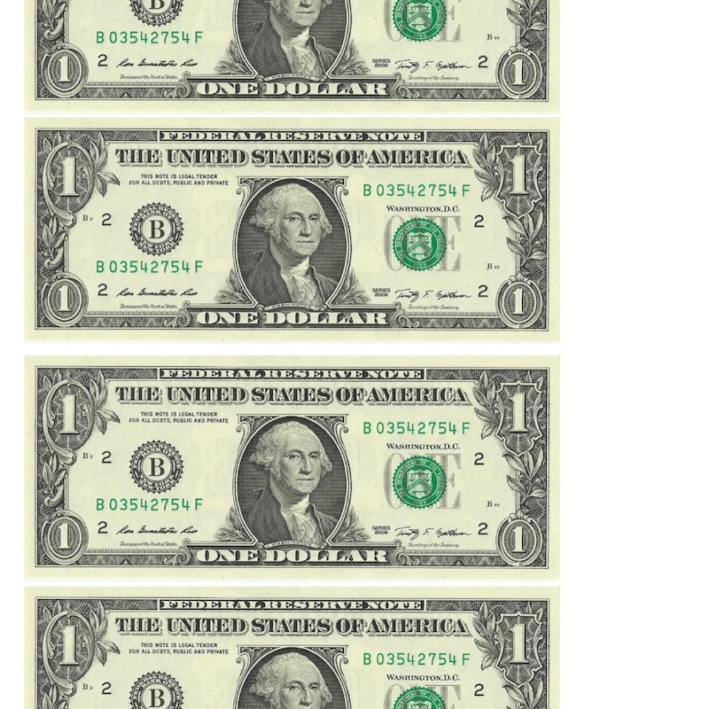One Dollar Bill Etsy One Dollar Bill Etsy
