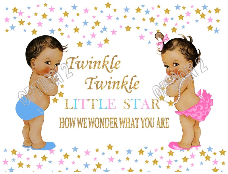 Edible Twinkle Twinkle Gender Reveal Cake Topper Cupcake - Etsy